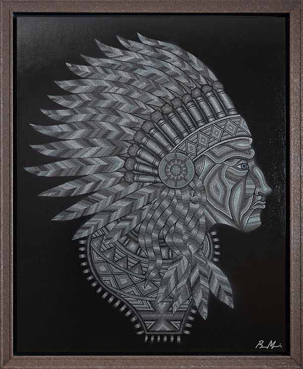 アートギャラリーHASHIVA取り扱い森勉(BEN MORI)の作品「ネイティブアメリカン」