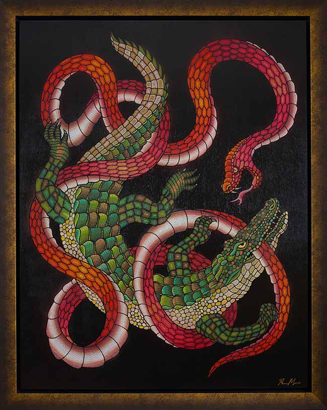 HASHIVA取り扱い森勉(BEN MORI)の作品「ヘビvsワニ」